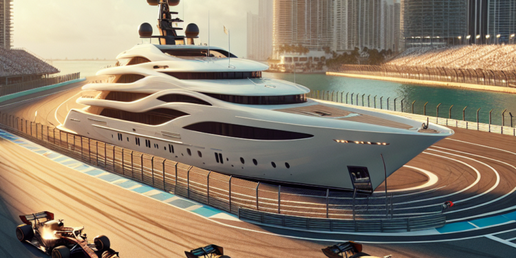La naviera MSC instala un "yate" de lujo en medio de la pista del Gran Premio de Miami