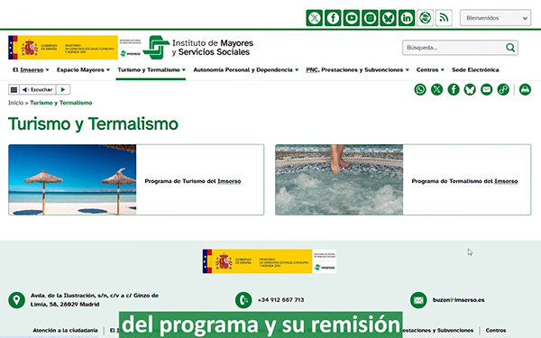 El Imserso explica en este vídeo cómo acceder a los viajes