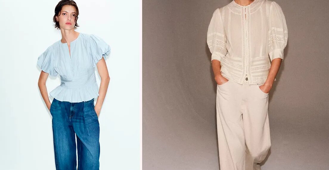 Encontré en las rebajas de Zara las blusas de manga corta más bonitas para llevar con jeans en verano 2026