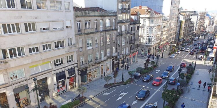 Urzáiz, entre las calles de Vigo que ordena el Plan del Ensanche.