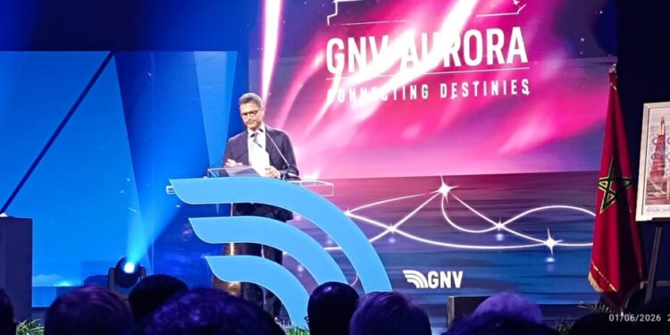 Presentación en Tánger del buque GNV Aurora 