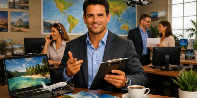 Gerente en una agencia de viajes