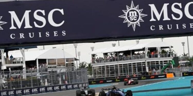 MSC patrocina tres grandes premios de la F1 en 2026