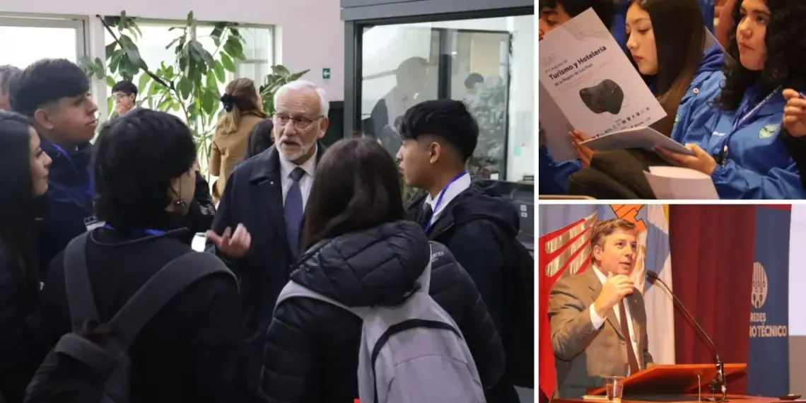 Estudiantes de seis establecimientos de la región se dieron cita en el congreso impulsado por el Nodo Sectorial de Turismo y la Red Futuro Técnico. Crédito: Seremi de Educación Los Ríos.