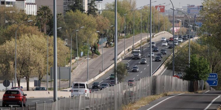 Carretera en la Comunidad de Madrid.