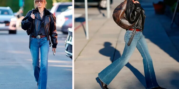 Los jeans acampanados con botines color café hacen la combinación elegante de verano 2026
