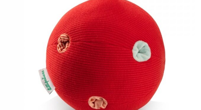 Pelota Sensorial De Textura Aterciopelada Con Patrón Ondulado – Suave Y Antiestrés, Ideal Para Niños Y Adultos, Perfecta Para Viajes, Escuela Y Hogar