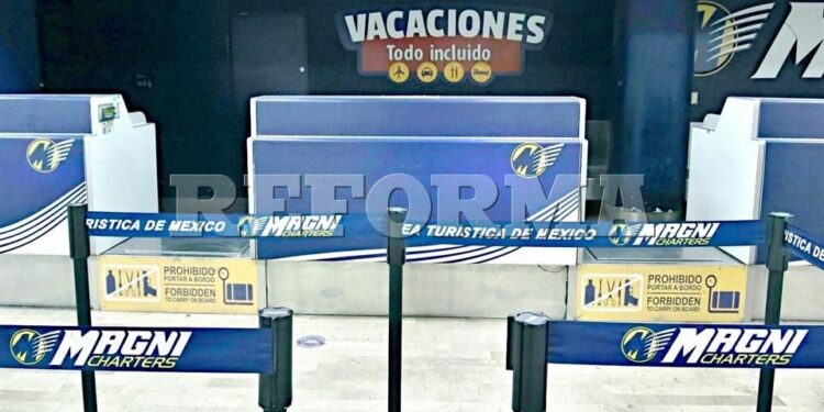 Deja Magnicharters pérdida de 1,100 mdp a agentes