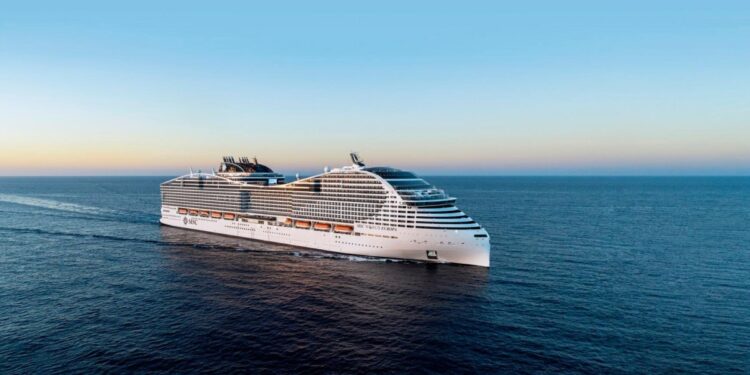 Imagen de archivo de un barco de MSC cruceros