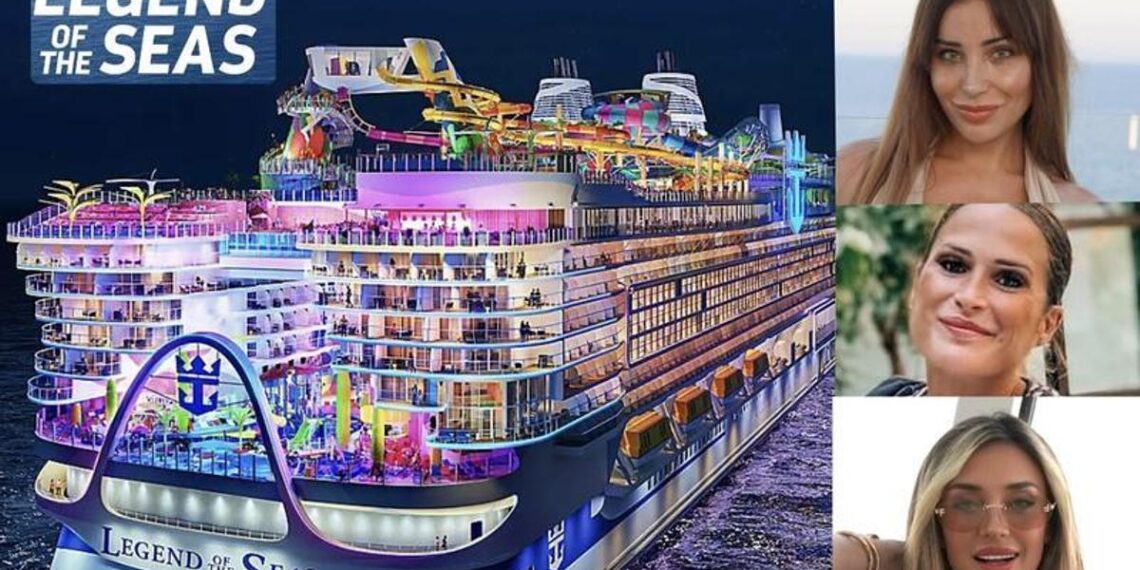 Imagen del nuevo buque 'Legends of the Seas', con imágenes de Daniela Requena, Verdeliss, y Yuli Cagna.