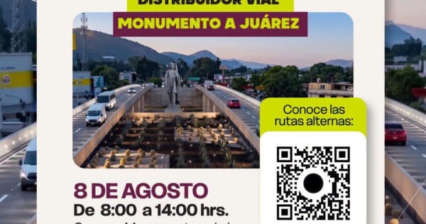 A partir de este sábado cierran circulación en el crucero del Monumento a Juárez de Viguera