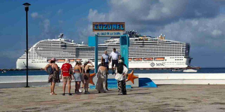 Crece el arribo de cruceros a Cozumel.