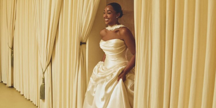 Inside Jordyn Woods’s Final Wedding Dress Fitting at Danielle Frankel in Los Angeles