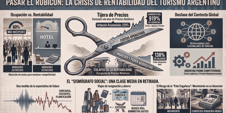El Rubicón del turismo interno: mientras el mundo bate récords, acá se destruye la rentabilidad