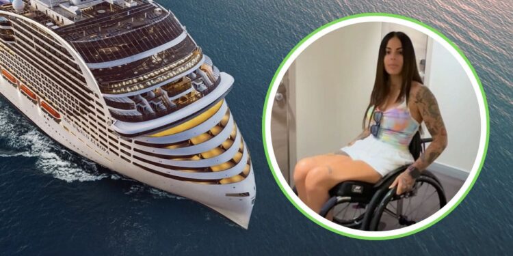 Rocío, usuaria de silla de ruedas, destaca los camarotes adaptados de un crucero MSC