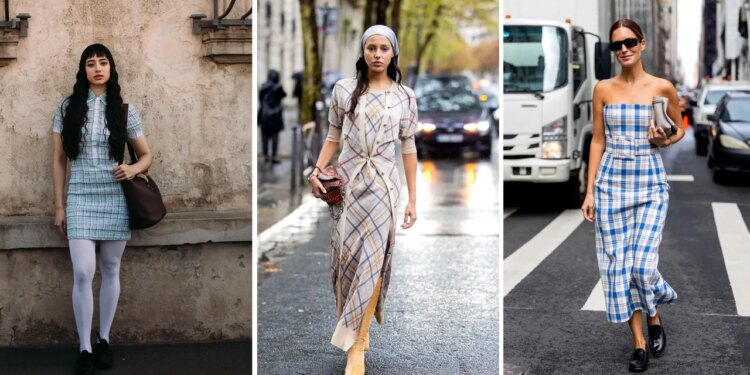 Cómo llevar vestidos a cuadros mini, midi y maxi en otoño 2026