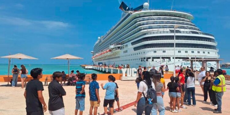Arribo de cruceros a Yucatán aumentó 14.3% en el primer semestre de 2026