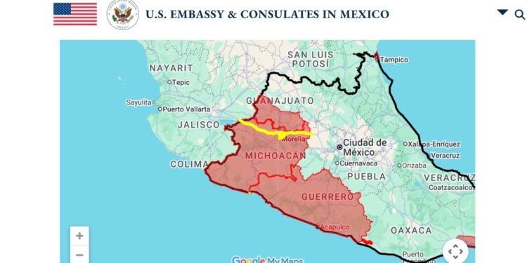 EU mantiene alerta de viaje para México