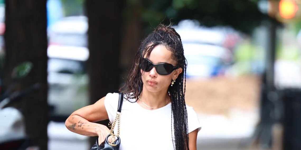 Zoë Kravitz Experiments in a Long Misunderstood Denim Style