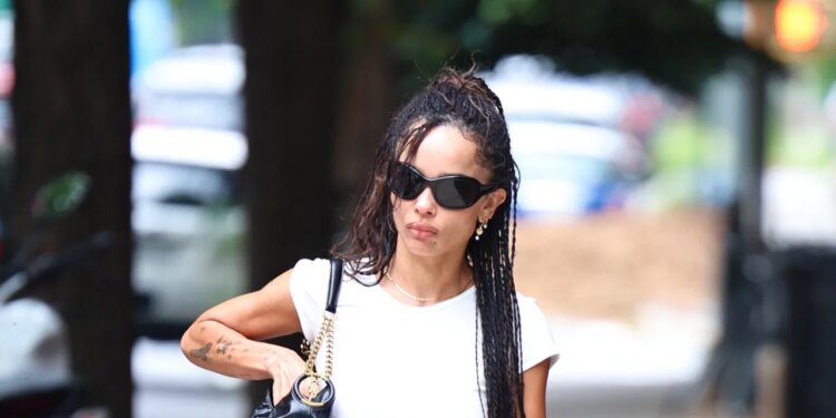 Zoë Kravitz Experiments in a Long Misunderstood Denim Style