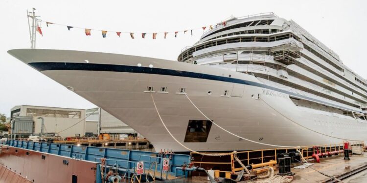 Fincantieri Ancona celebra la botadura del crucero de turismo "Viking Astrea"