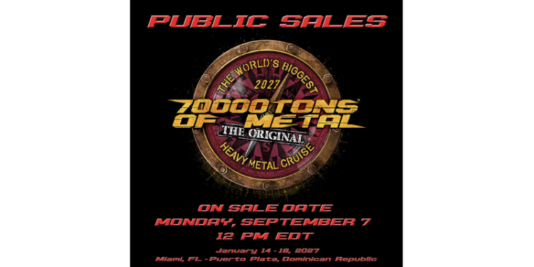 Se abren las Ventas al Público de 70000TONS OF METAL