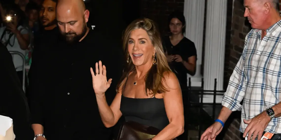 Jennifer Aniston and Jim Curtis Take Their Couple Style to Work