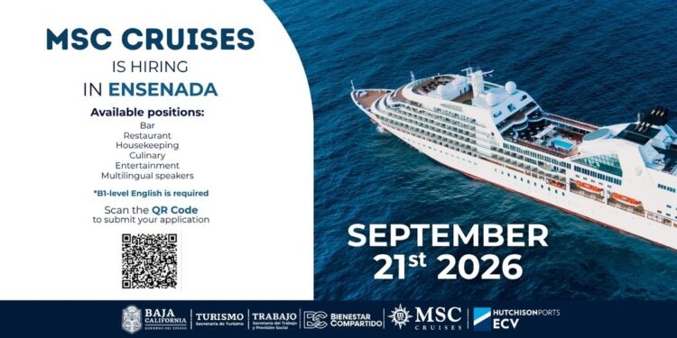 Impulsa Baja California oportunidades laborales con dos ferias de empleo vinculadas a la industria de cruceros