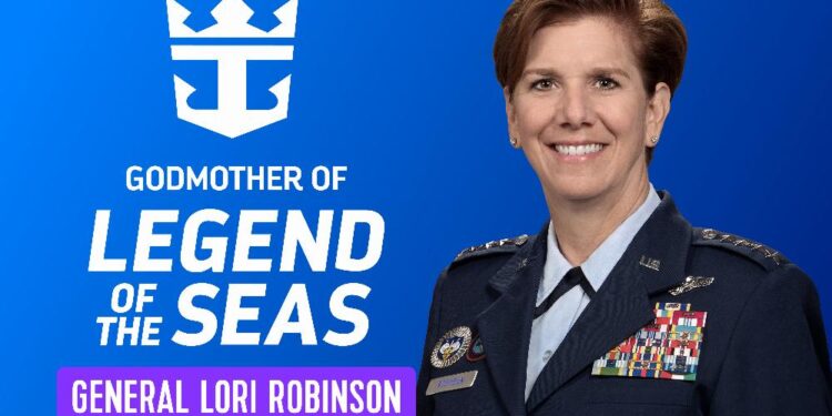 Royal Caribbean nombra a la General retirada de la Fuerza Aérea de EE. UU., Lori J. Robinson como madrina de Legend of the Seas