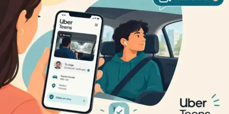 Uber Teens: función de video en vivo para viajes más seguros