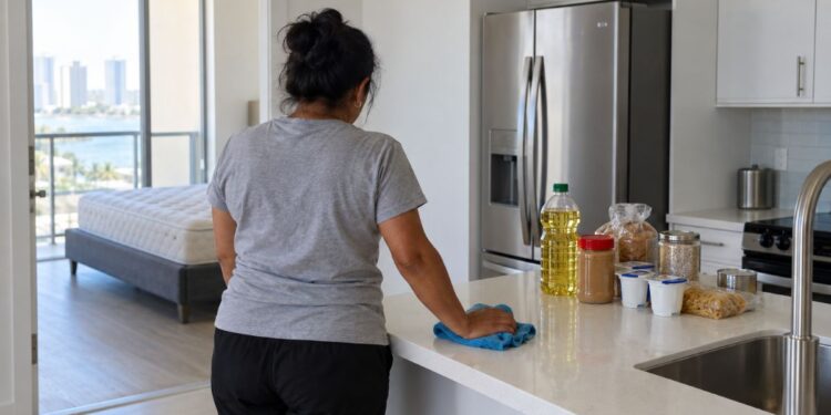 Cubana en EE.UU se lamenta de todo lo que tiene que botar a la basura mientras trabaja limpiando en una casa: «Me da un sufrimiento tener que botar todo esto»