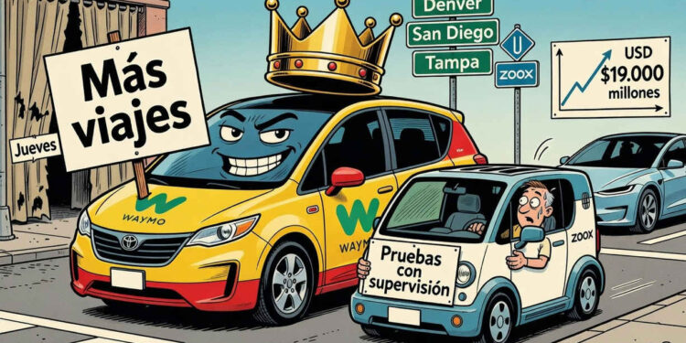 Waymo acelera la carrera de robotaxis con viajes sin conductor en tres nuevas ciudades