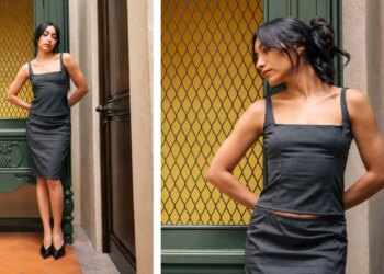 Anna Díaz deslumbra en el Festival Internacional de Cine de Morelia 2026 con falda midi y zapatos negros de tacón