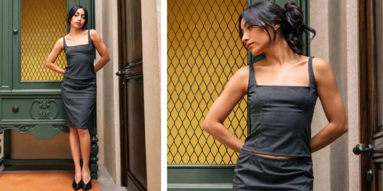 Anna Díaz deslumbra en el Festival Internacional de Cine de Morelia 2026 con falda midi y zapatos negros de tacón