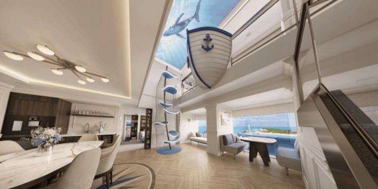 Villa familiar de dos plantas a bordo del MSC World Atlantic