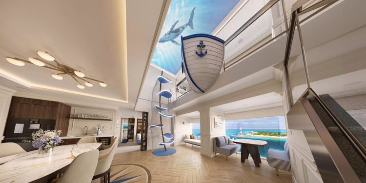 Cine privado, puerta secreta y 230 metros cuadrados: así es la suite de crucero más espectacular del mundo