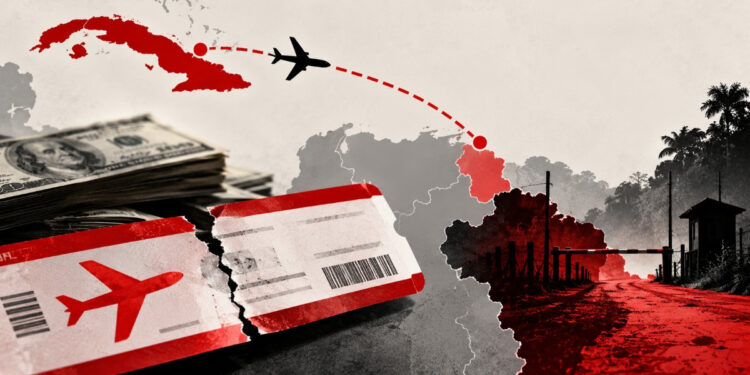 Ilustración sobre rutas migratorias de cubanos hacia Brasil. © CiberCuba