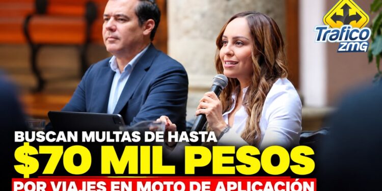 Jalisco busca multas de hasta 70 mil pesos por viajes en moto mediante aplicaciones