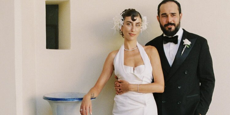 The Bride Wore Handmade Silk Organza Flowers in Her Hair for Her Creative Wedding in Marrakech