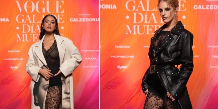 Los mejores looks con medias Calzedonia y vestidos elegantes de la Gala Vogue de Día de Muertos 2026