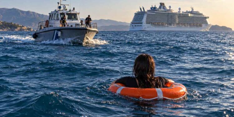 Mujer sobrevive 20 horas en el mar tras caer de un crucero de Royal Caribbean