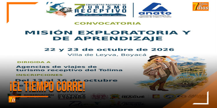 Últimas horas para que agencias de viajes del Tolima accedan a misión nacional de turismo
