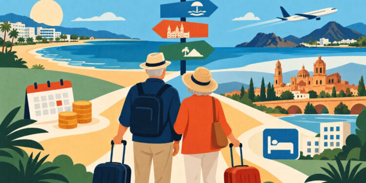 Ilustración sobre viajes del Imserso 2026-2027 en España. © CiberCuba