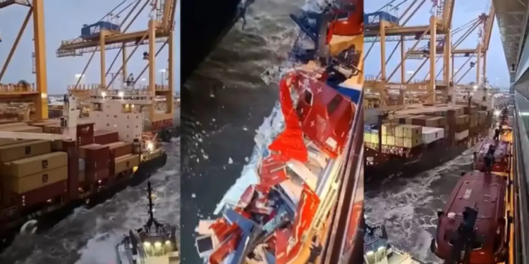Cancelado un crucero con destino a Canarias tras colisionar con dos portacontenedores en Alemania