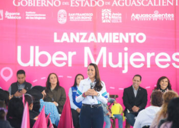 Tere Jiménez en el lanzamiento de Uber Mujeres en Aguascalientes