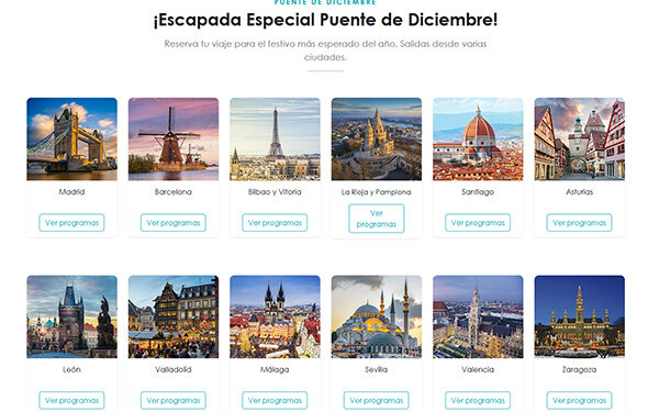 Mapa Tours roza el lleno para el puente de diciembre